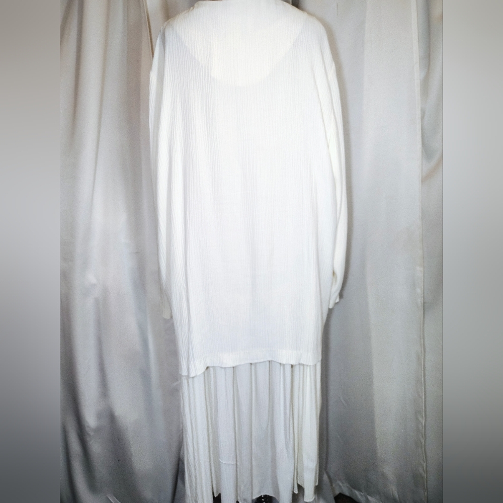 2 Pc:Fitting Image Vintage Long Sleeve Jacket+Sleeveless Maxi Dress, Ivory, 18 - Picture 8 of 16